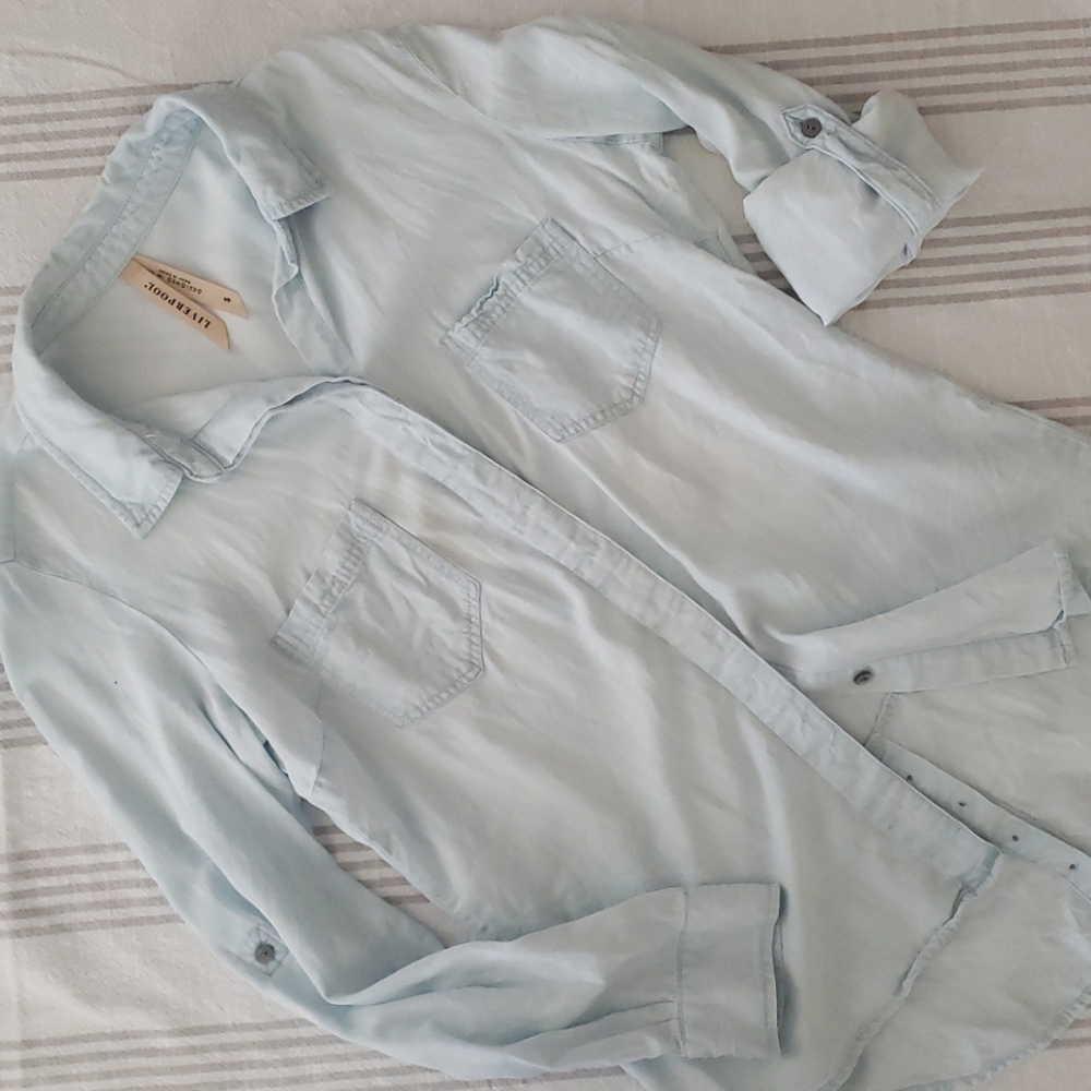 Chambray long sleeve shirt